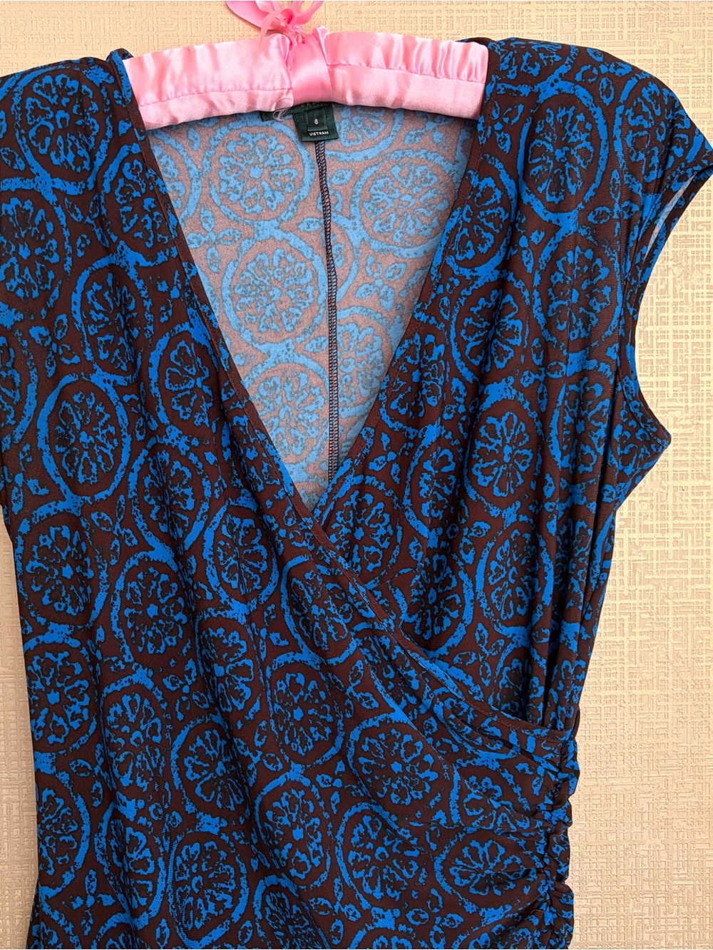 Ralph Lauren Blue and Brown Wrap-Style Tunic